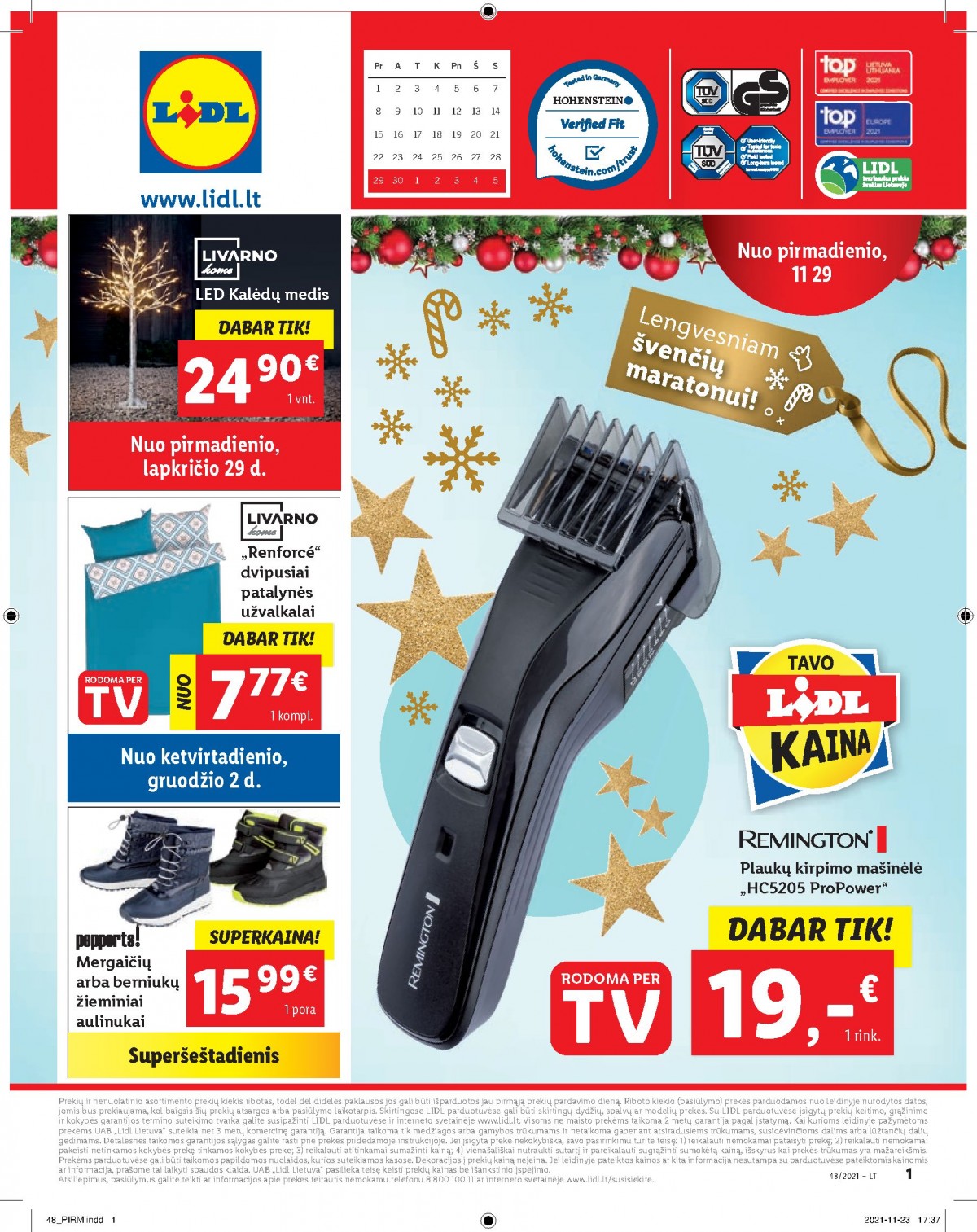 Prekybos Tinklo Lidl Akcijų Ir Nuolaidų Leidinys Nuo Lapkricio 29 D Pricer Lt